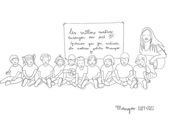 Orlas escolares line art